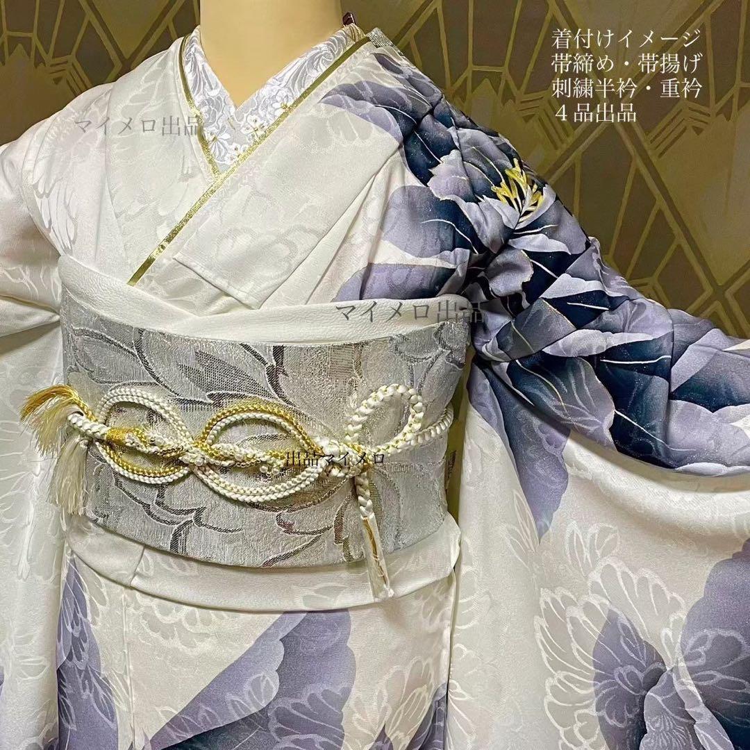 新品未使用 帯締め 帯揚げ 半衿 重ね襟 セット くすみピンク