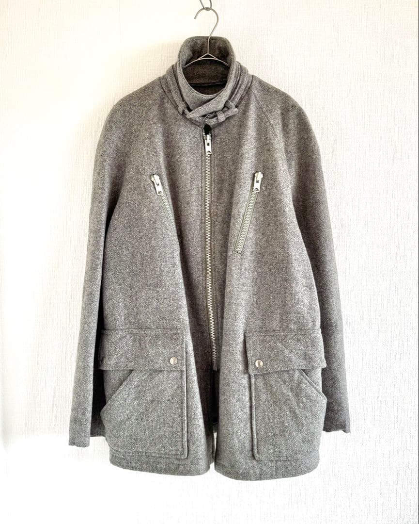 60s 70s LAKELAND 逆ハの字ジップ メルトンウールフィールドコート