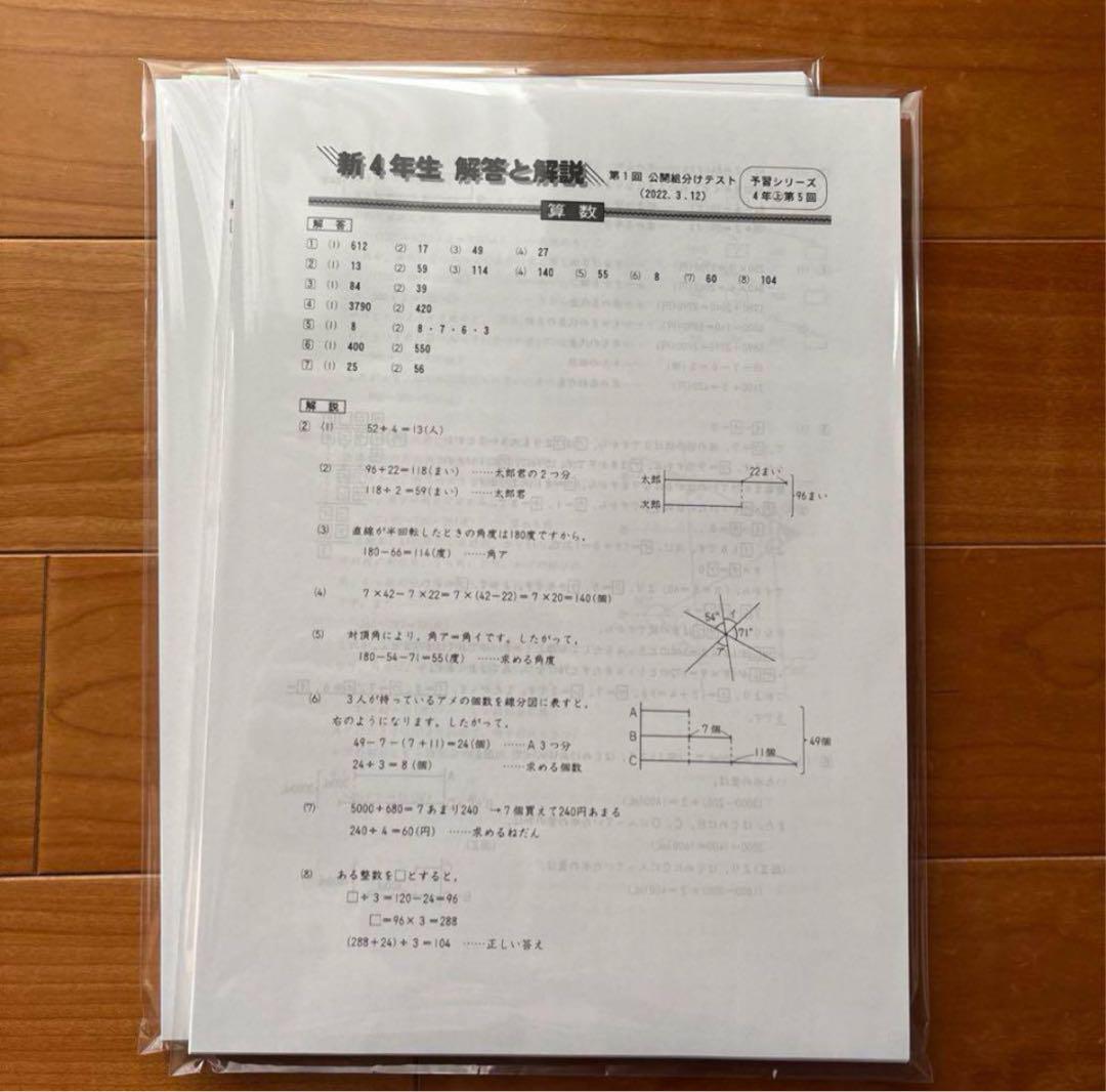 バックナンバー】四谷大塚4年生 第3回公開組分けテスト 対策