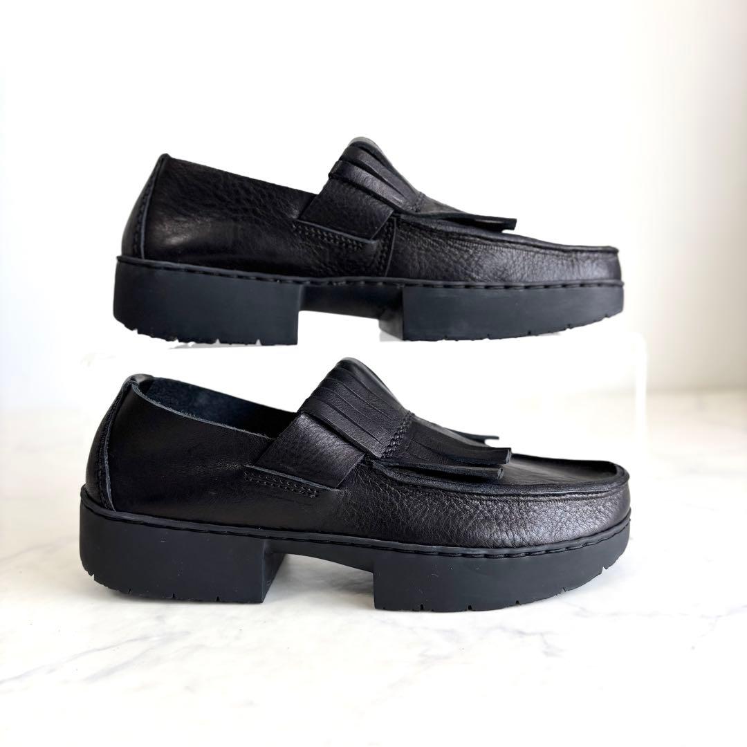 未使用 トリッペン 35 フリンジ レザーシューズ 革靴 黒