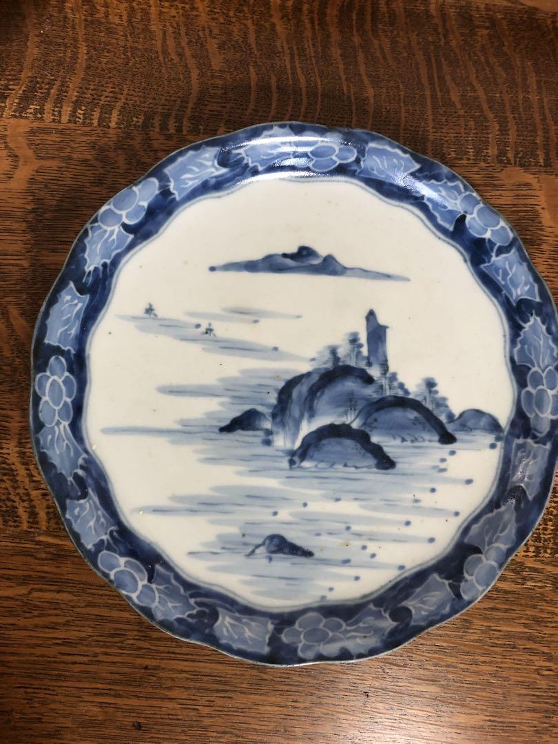 古伊万里　染付大皿
