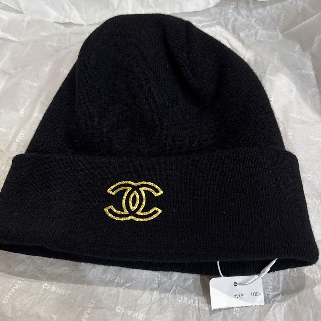 美品♪CHANEL カシミヤ ニット帽 ニットキャップ - カシミヤ、ベージュ — ファッション | CHANEL