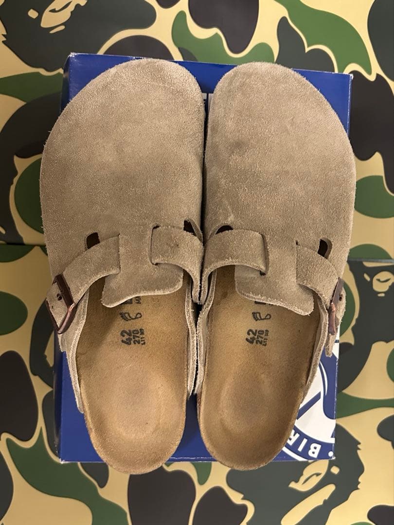 ビルケンシュトック ボストン サンダル ベージュ 42 27cm スエード27cm Birkenstock
