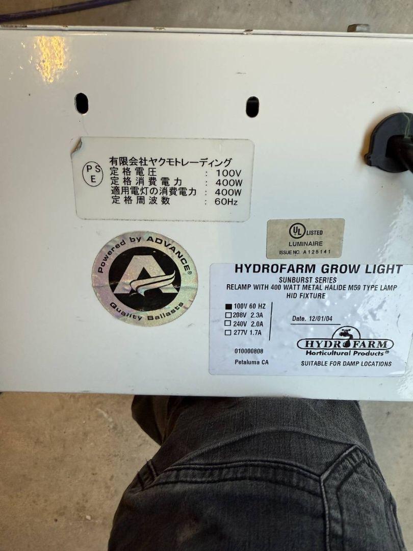 HYDROFARM HIDフィクスチャー 400W