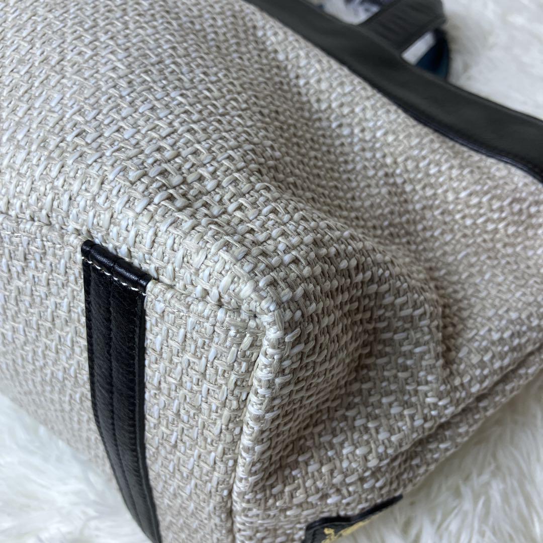 タグ付未使用✨️ A.D.M.J. 船形 トートバッグ レザー ツイード