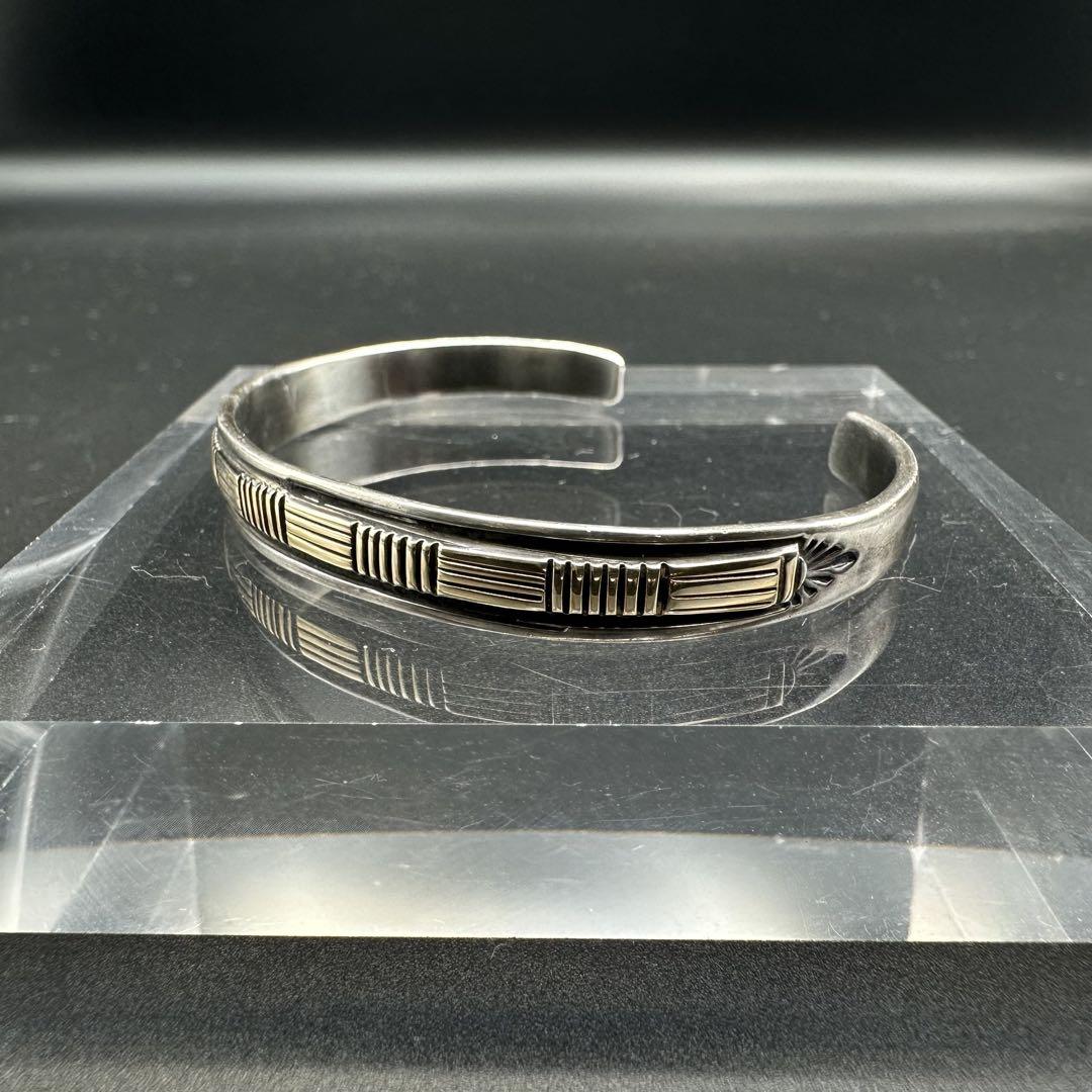 Navajo Bruce Morgan K14×Sterling バングル