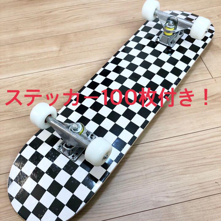 スケボー コンプリート デッキ チェッカー スケートボード