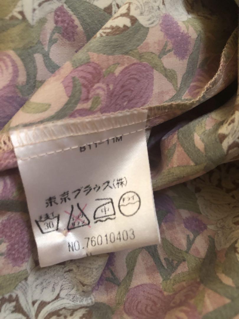 V&A ウィリアムモリス 長袖 ブラウス Mサイズ 東京ブラウス 美品