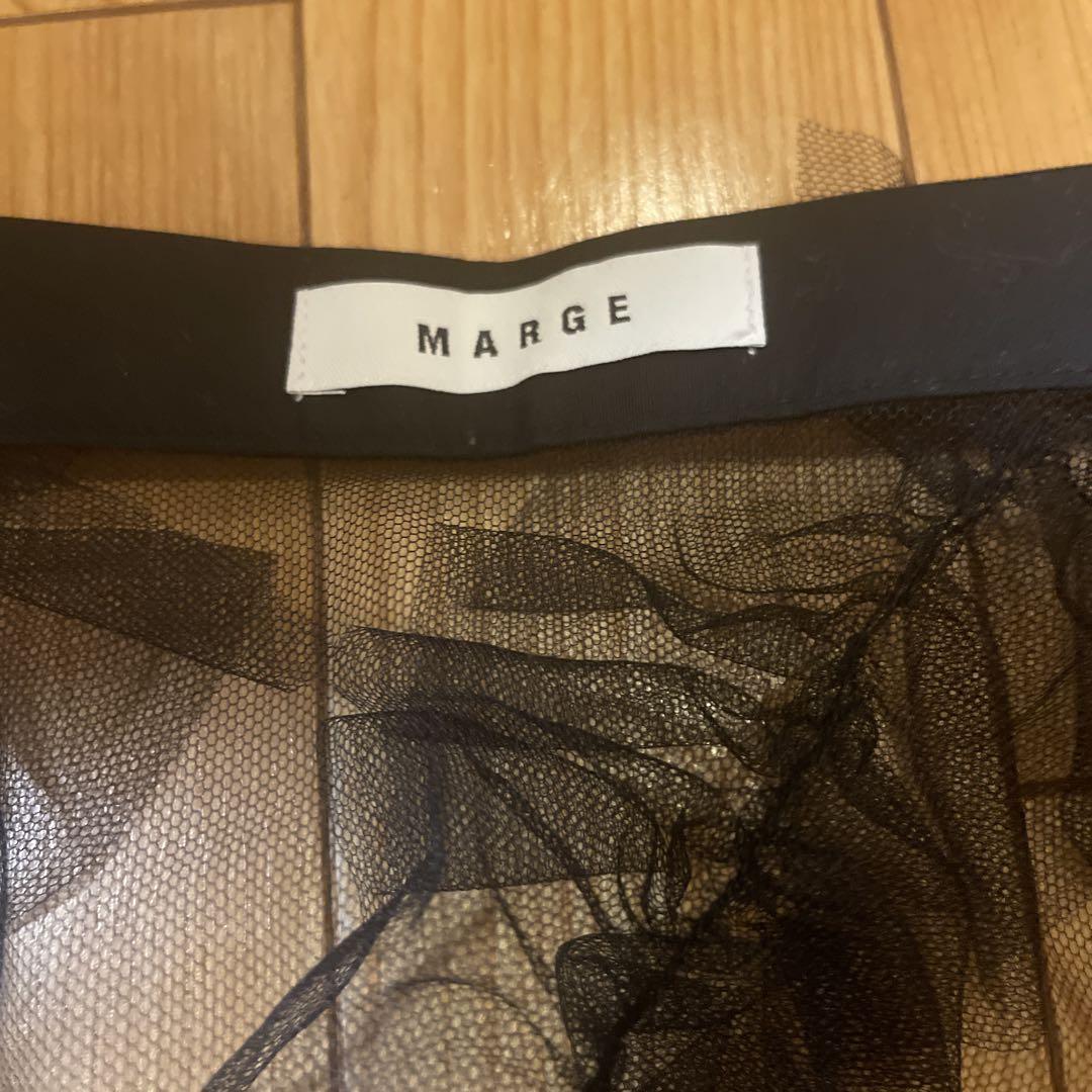 marge tokyo ブラックチュールラップスカート