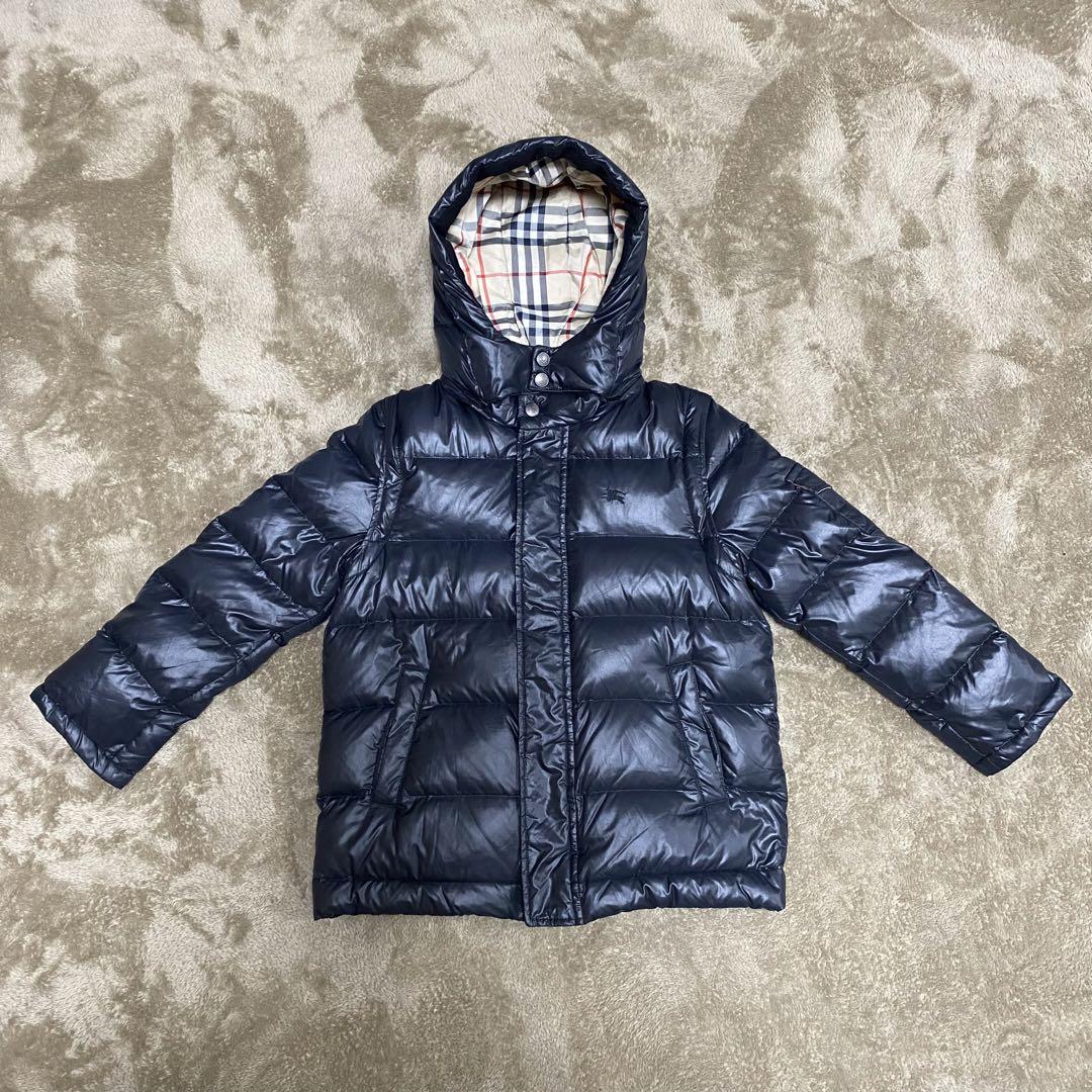 (美品) BURBERRY LONDON ダウンジャケット130A 袖帽子着脱可