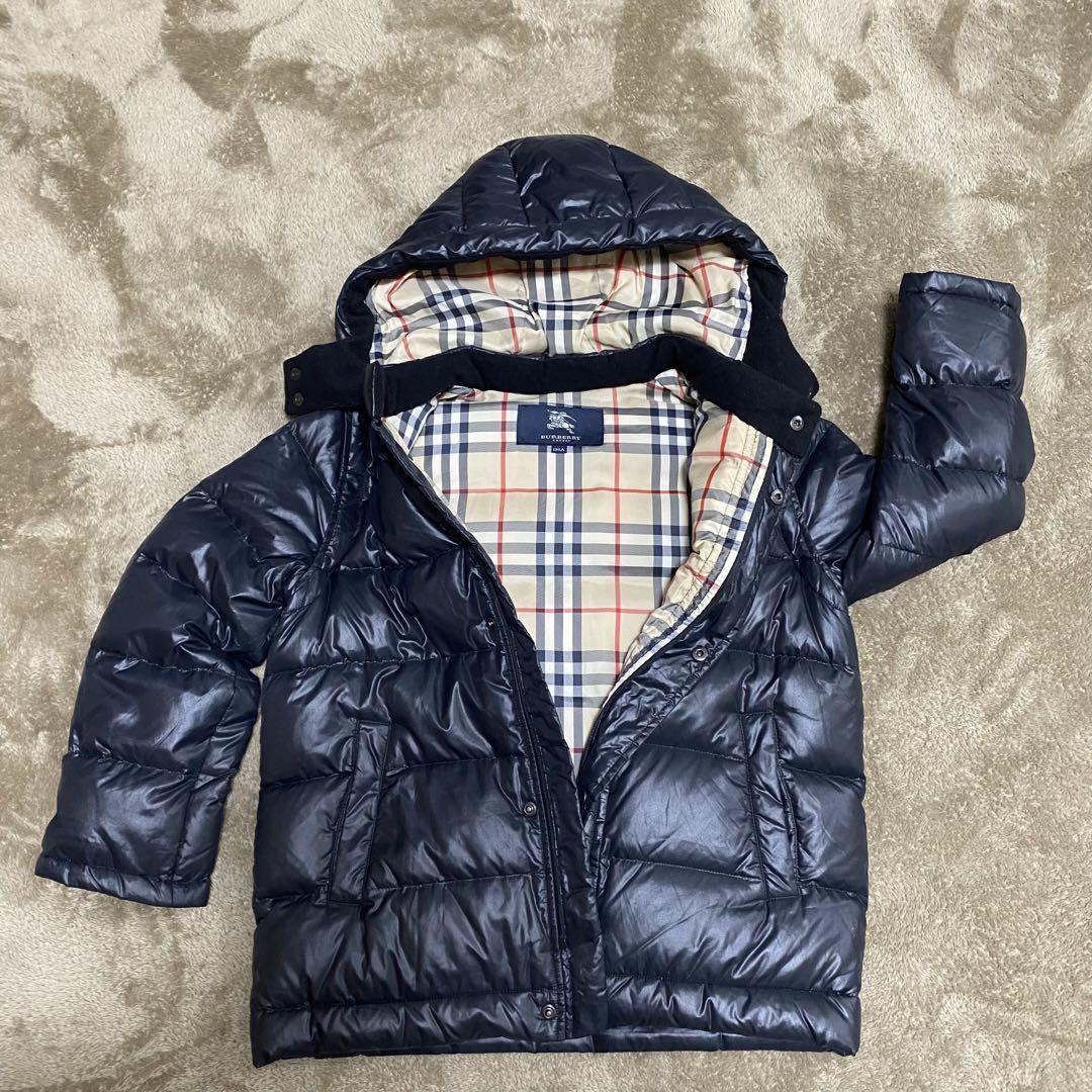 (美品) BURBERRY LONDON ダウンジャケット130A 袖帽子着脱可