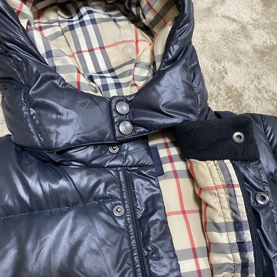 (美品) BURBERRY LONDON ダウンジャケット130A 袖帽子着脱可