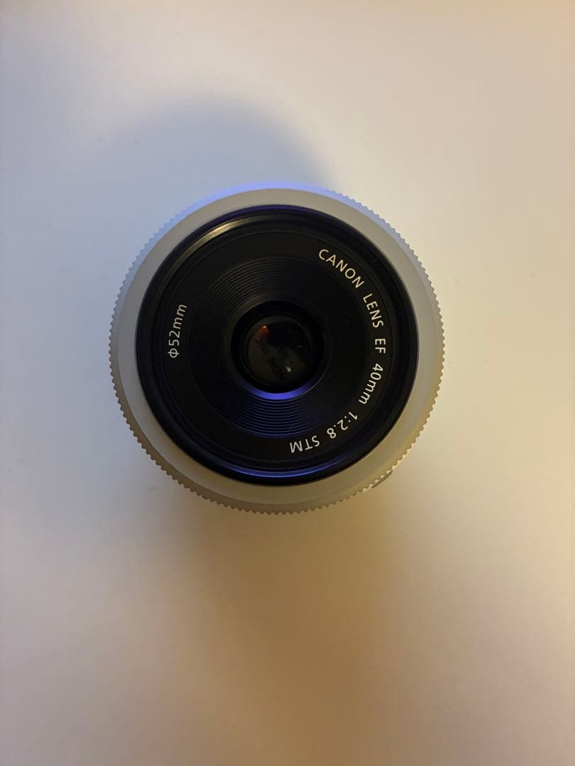 AB品 ホワイトCanon EF40mm F2.8 STMキヤノンEFマウント Canon