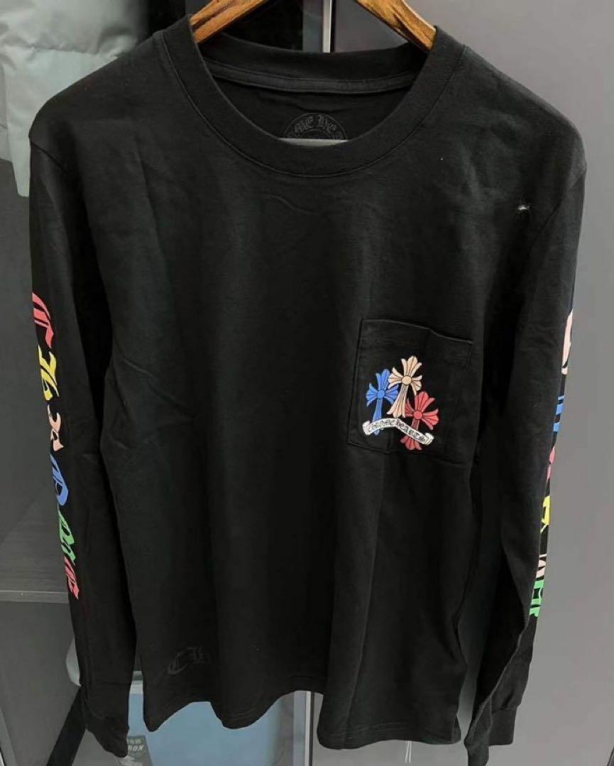 〖在庫希少〗Chrome Hearts マルチカラー クロス スクロール ロンT