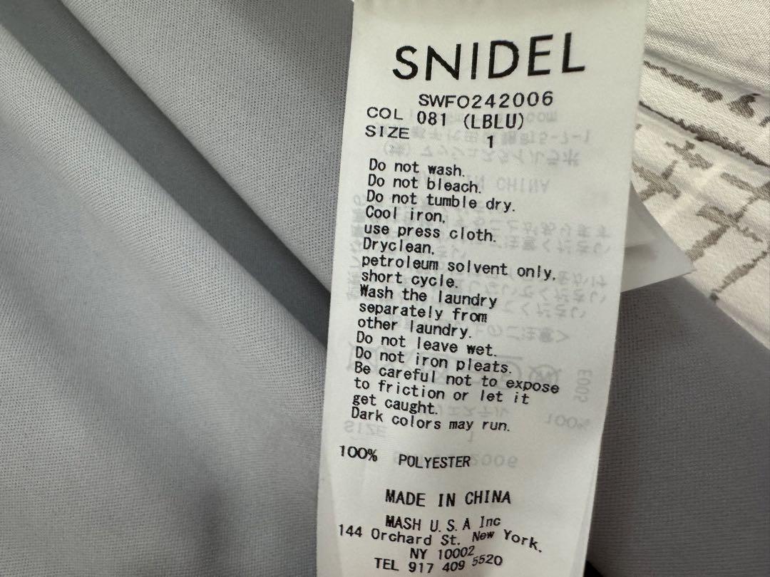 snidel Sustainableフリルワンピース ブルー