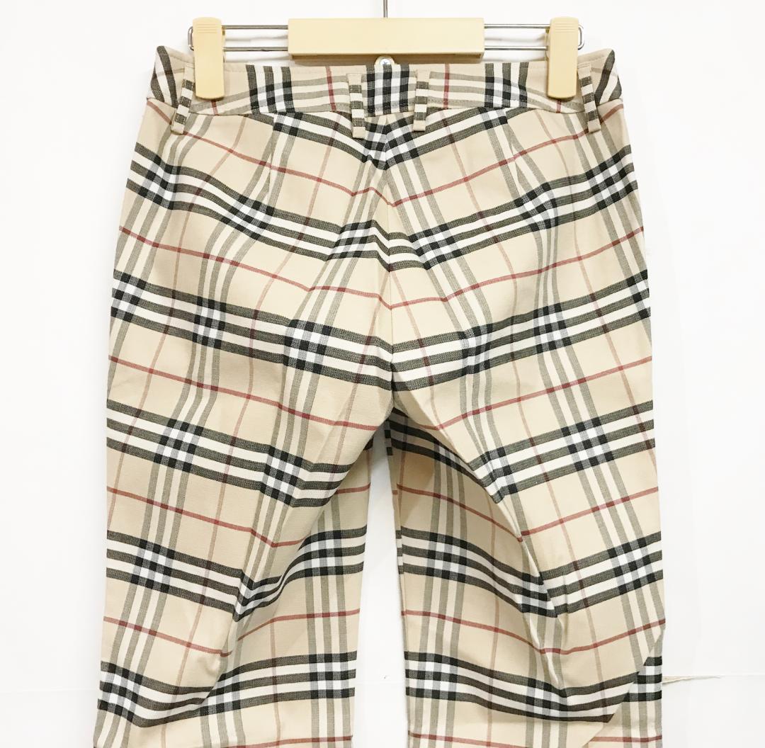 BURBERRY LONDON ノバチェック ストレッチ フレアパンツ BURBERRY LONDON ノバチェック ストレッチ フレアパンツ