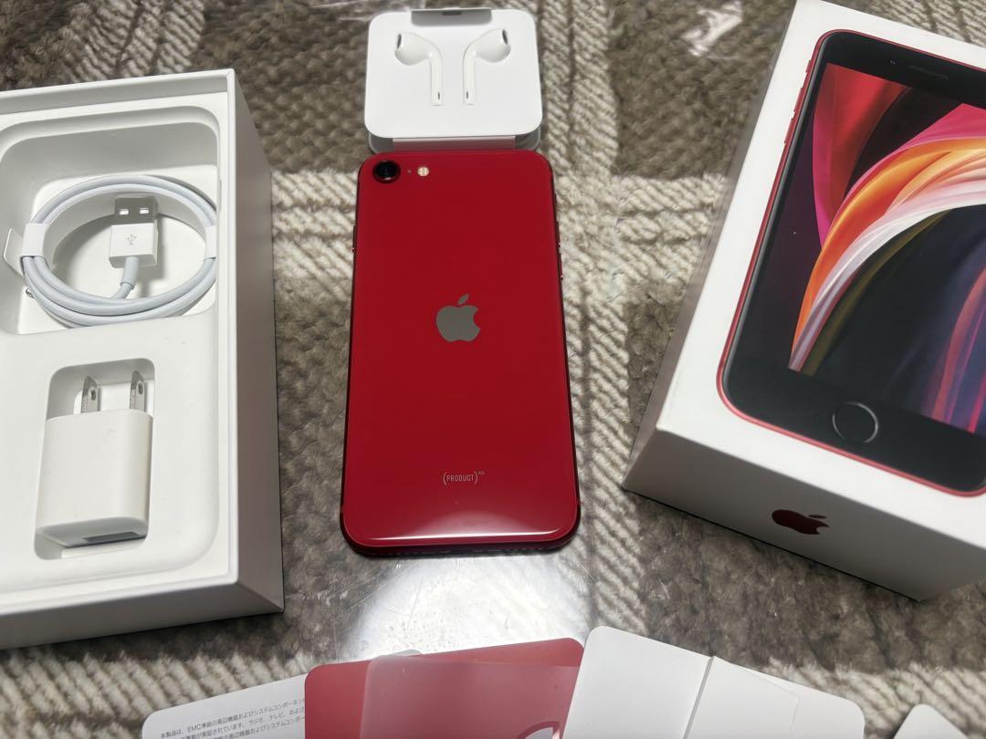 ジャンク扱】iPhoneSE(第2世代)RED 256GB 付属品未使用全付属