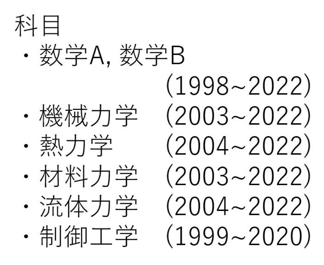 東北大(東北大学) 機械系4専攻 院試 解答例 東工大安価