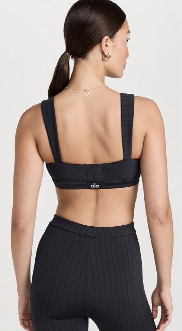 aloyoga Pinstripe Jacquard Bra ブラック S