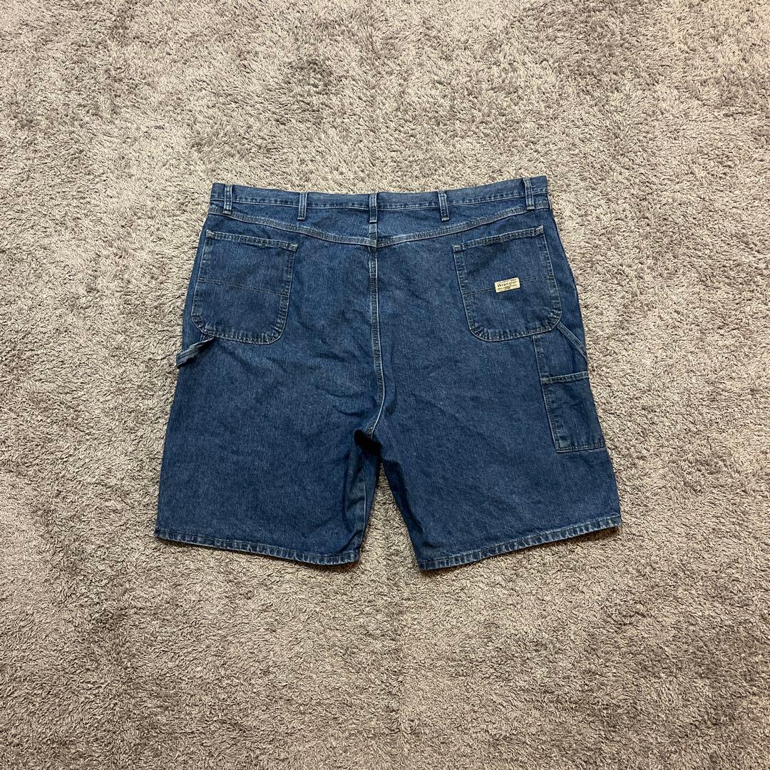 w48 wrangler 極太 オーバーサイズ ペインター ハーフデニムパンツ