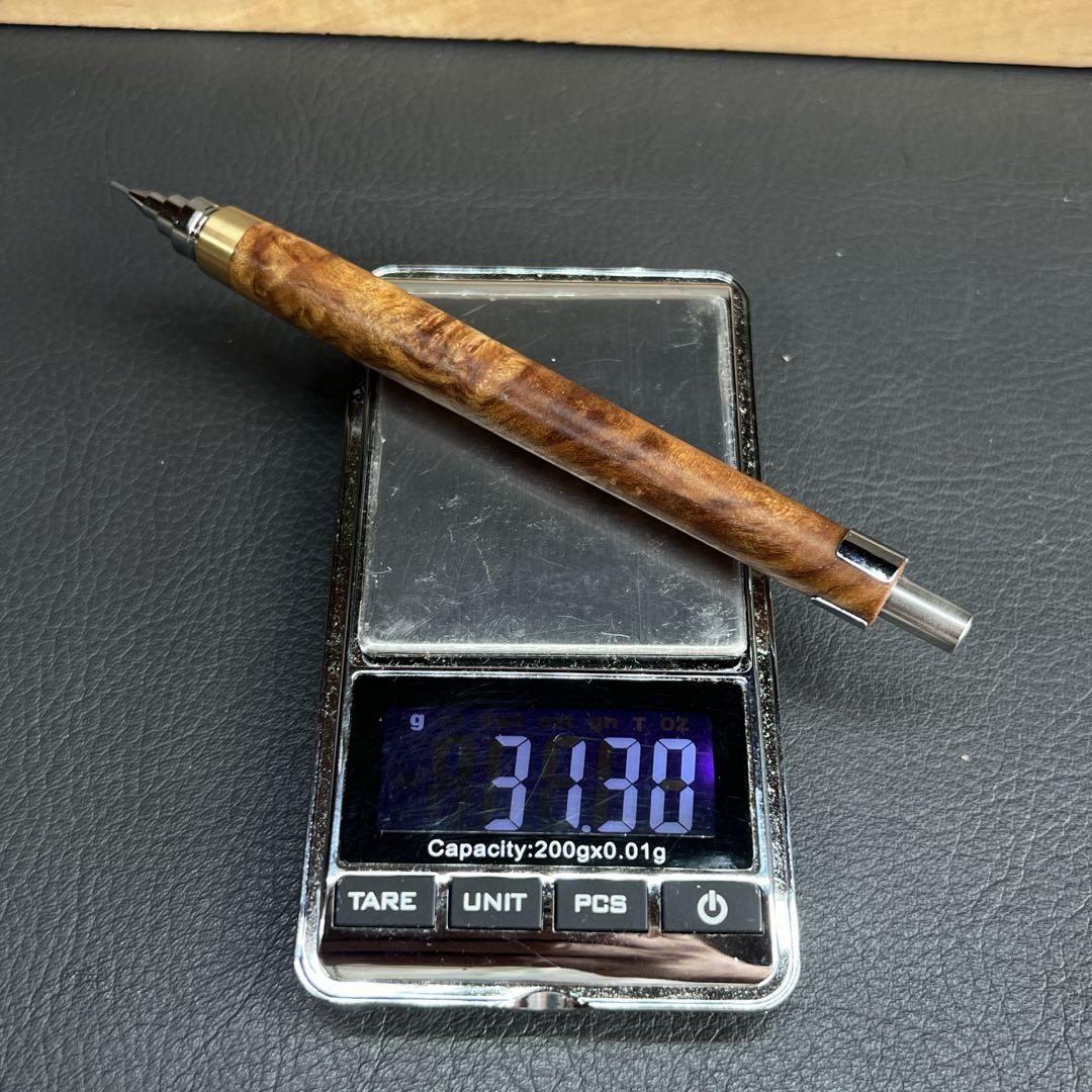 30オバンコール　木製シャーペン　最強低重心　真鍮