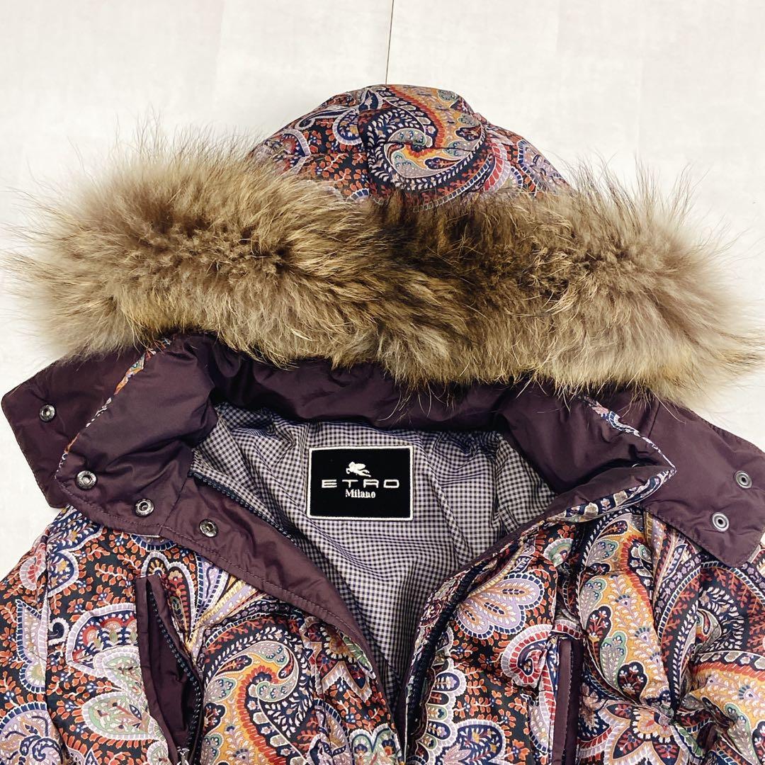 エトロ ダウンコート ラクーンファー 2way ペイズリー 44サイズ - メルカリ