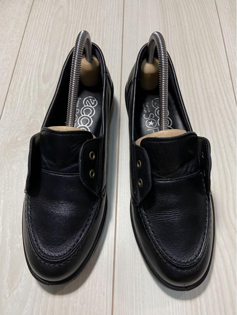 ecco 黒 レースアップ ローファー レア品 ECCO エコー 日本製 コンフォート レースアップ