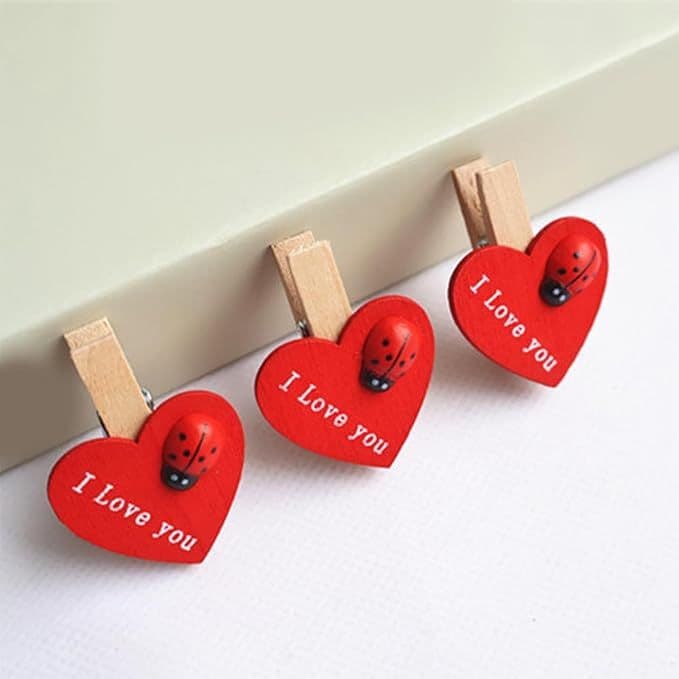 ハートクリップ てんとう虫