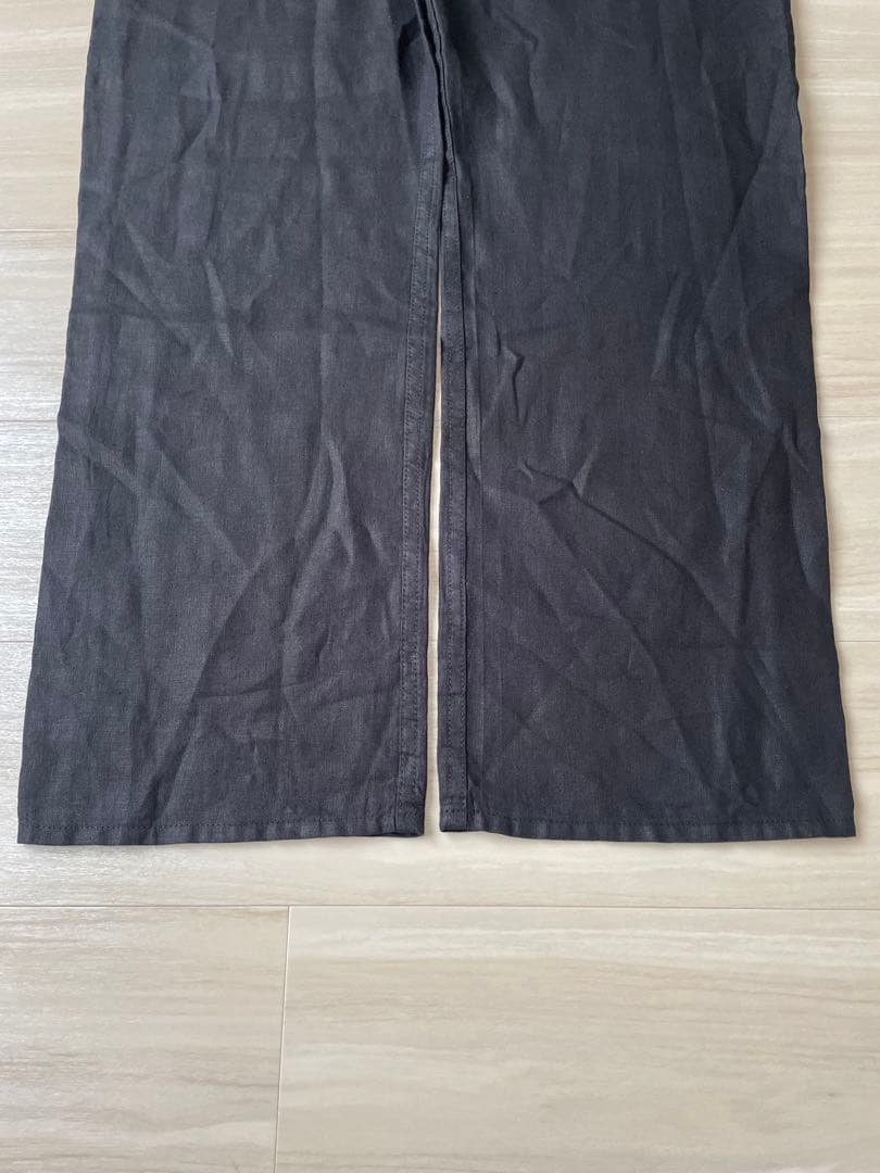 90s ラルフローレン ブラックリネン 黒 スラックス パンツ ビンテージ 美品