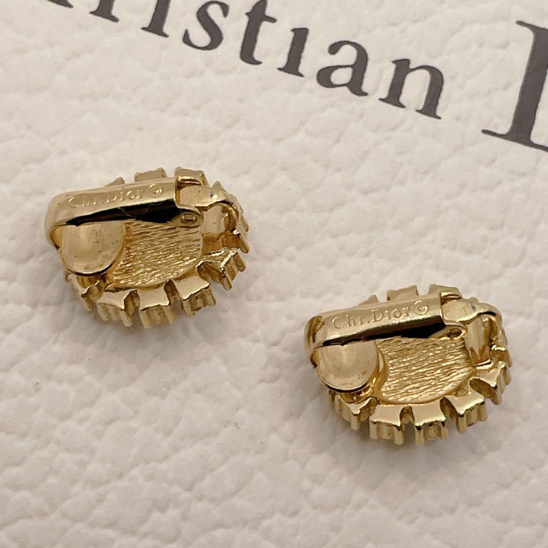 Dior ディオール イヤリング ゴールドカラー パール ラインストーン Dior ディオール イヤリング ゴールドカラー パール ラインストーン