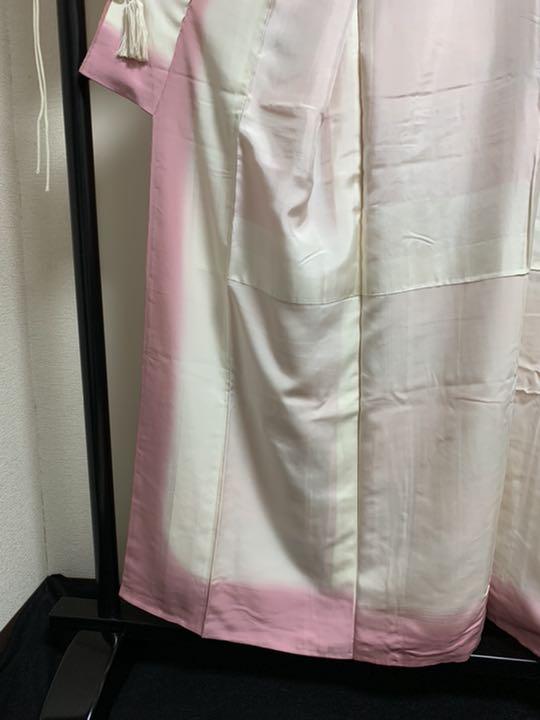 即納国産 95. ボカシ染小紋 扇文様 縮緬 Q9eVD-m13307005724 極美品 正絹 格安大人気