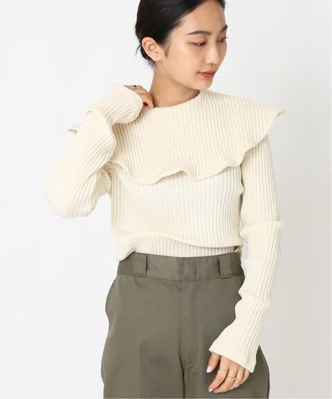 日本全国送料無料商品 特集 Uhr/ウーア】Petal Collar Top：カットソー ニット+セーター