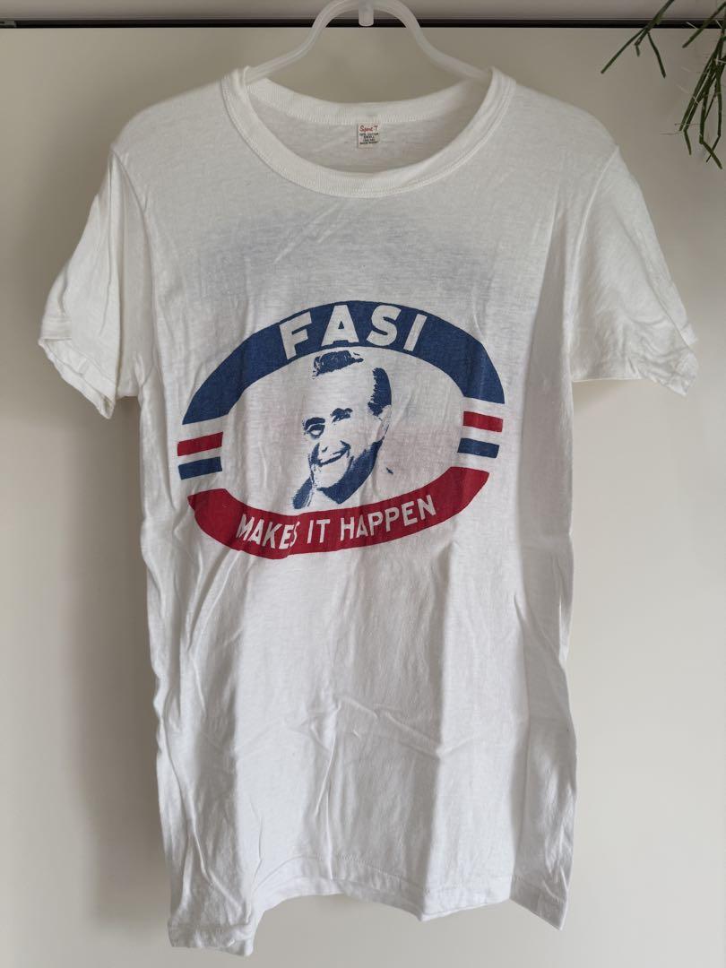 60sヴィンテージTシャツ　FASI サイズS 100%コットン