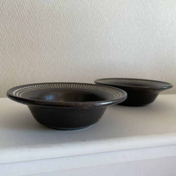 増渕篤宥さん ステッチ スープ皿 2枚① - 食器