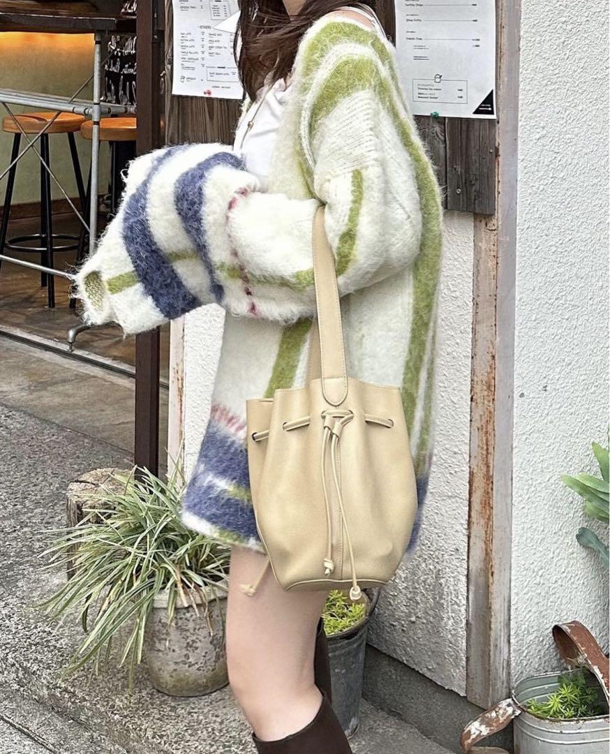 チェックデザインフレアVニット favclo. mideal