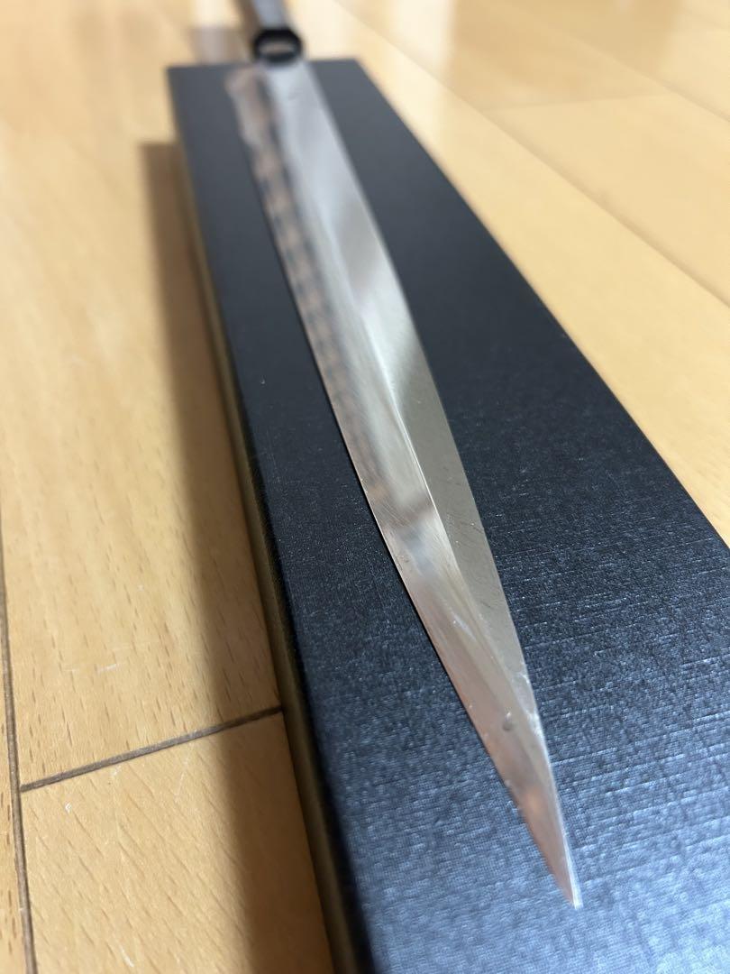 ふぐ引き　本焼　東源正久　包丁　和包丁　純日本鋼　てっさ　黒檀黒水牛八角柄