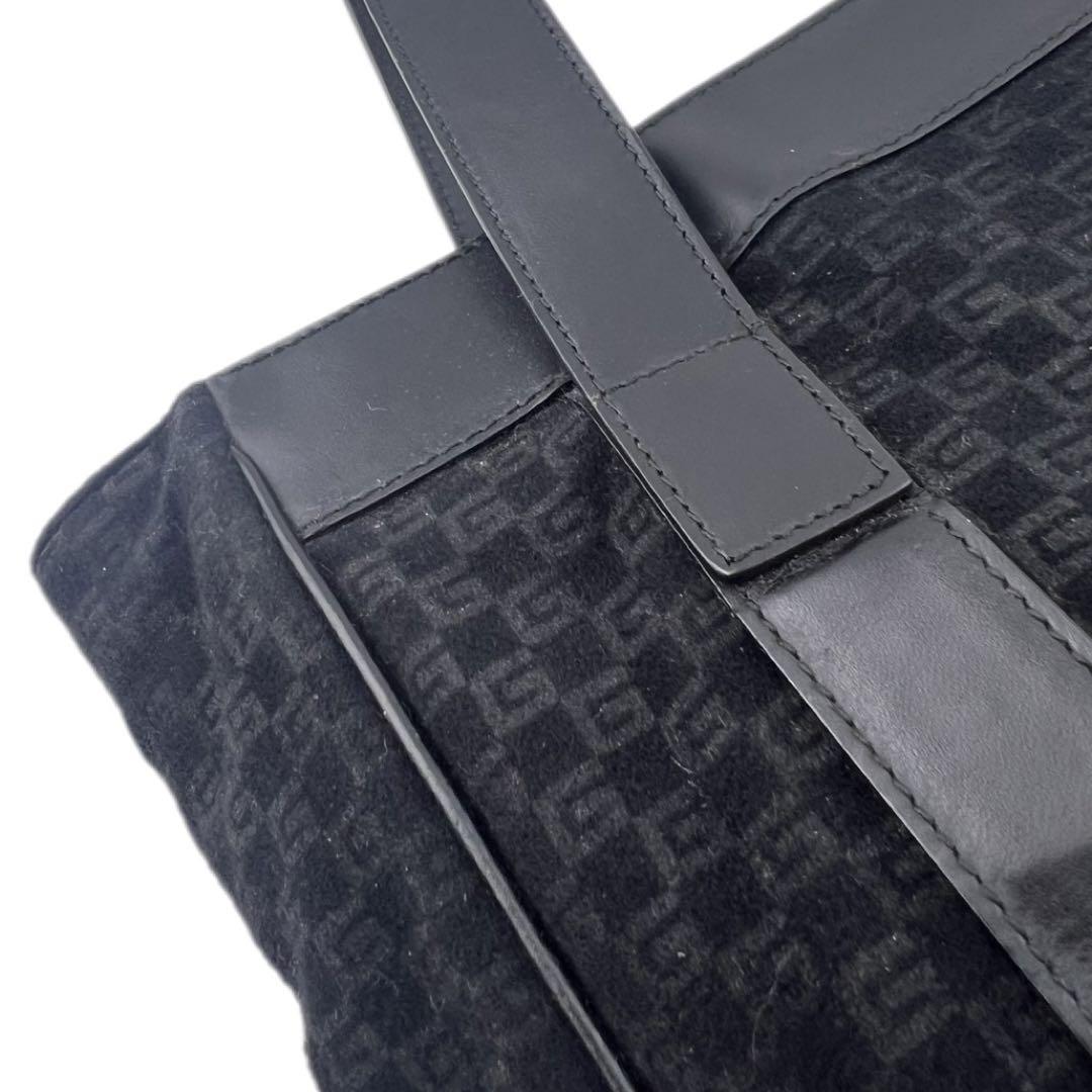GUCCI グッチ ベロア トートベルベット トートバッグ GG ブラック 画像10