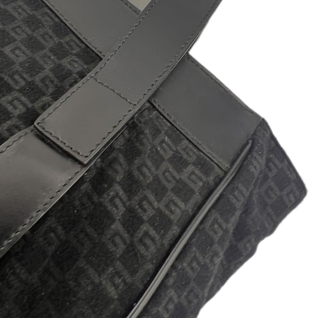 GUCCI グッチ ベロア トートベルベット トートバッグ GG ブラック 画像13