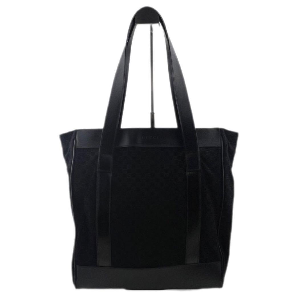 GUCCI グッチ ベロア トートベルベット トートバッグ GG ブラック 画像3