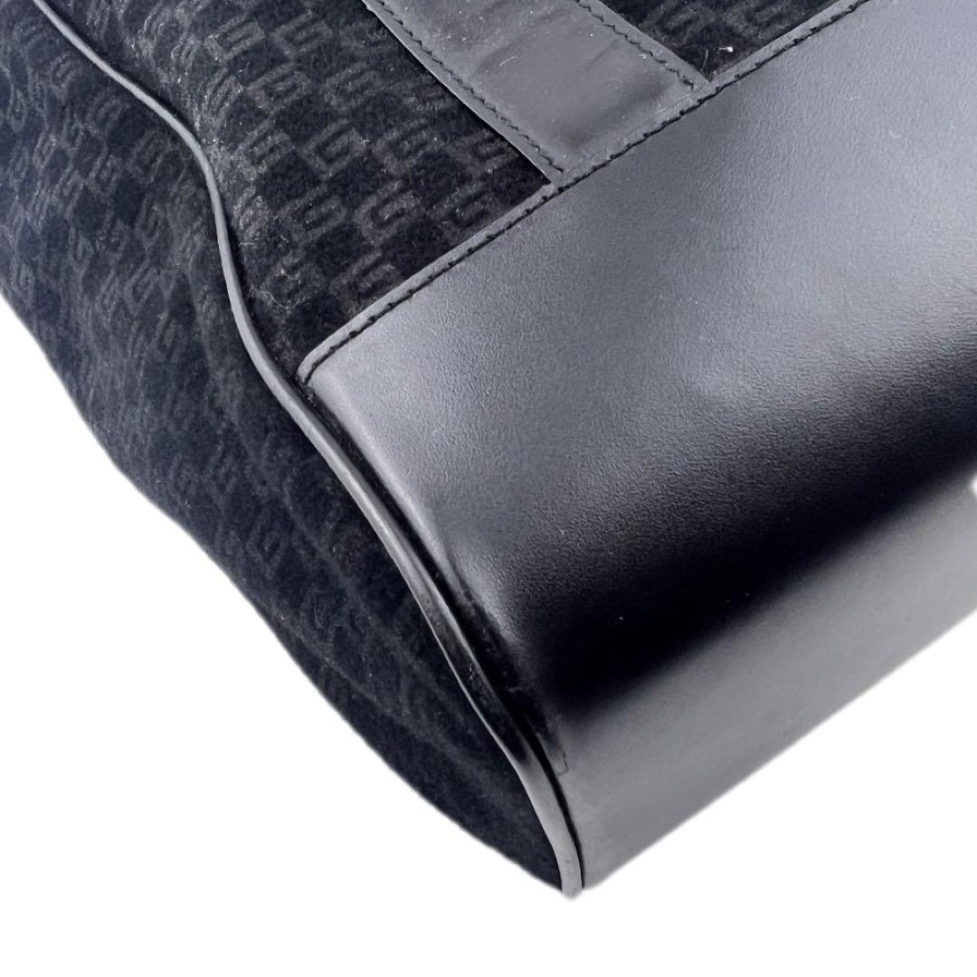GUCCI グッチ ベロア トートベルベット トートバッグ GG ブラック 画像8