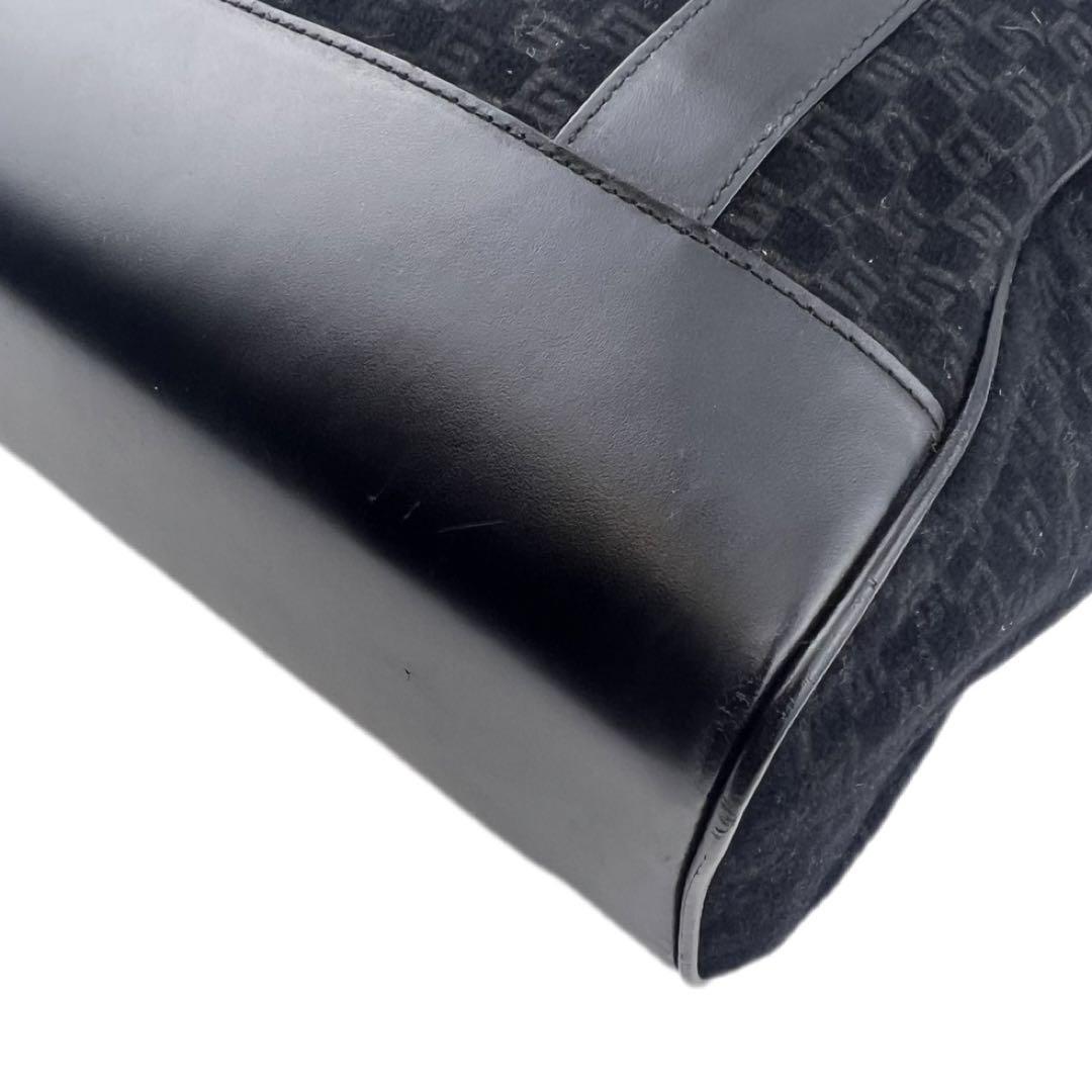GUCCI グッチ ベロア トートベルベット トートバッグ GG ブラック 画像9
