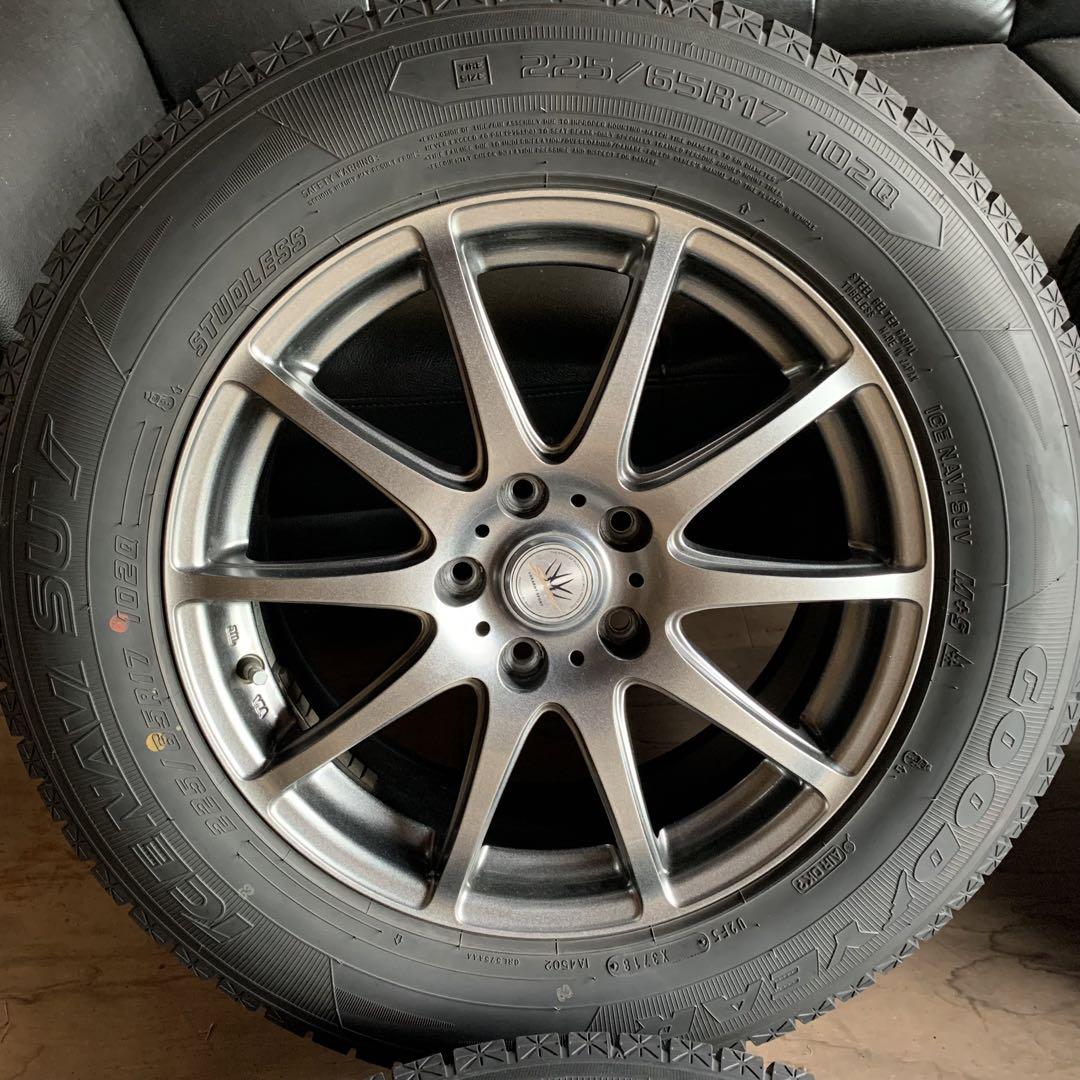 スタッドレス 17インチ タイヤ付 ホイール4本 225/65R17 アイスナビ