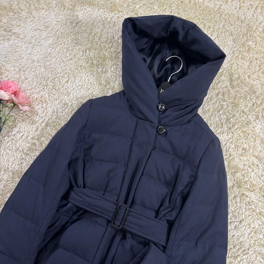 マッキントッシュフィロソフィー ダウン 牛革 ベルト付 ネイビー マッキントッシュフィロソフィー ダウン 牛革 ベルト付 ネイビー