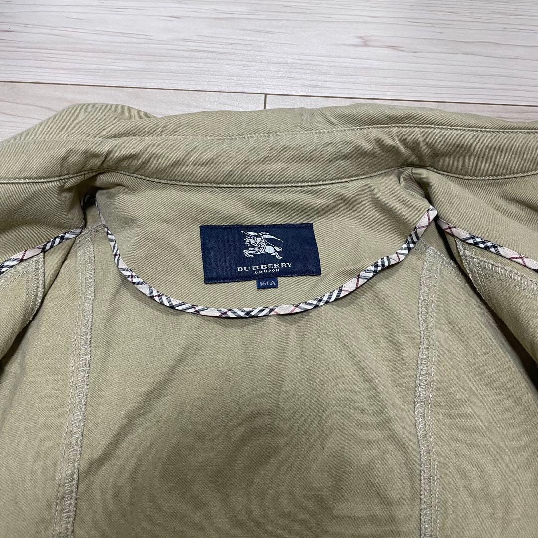 バーバリーロンドン　ダブルボタン　ジャケット　ストレッチ　チェック　ベージュ