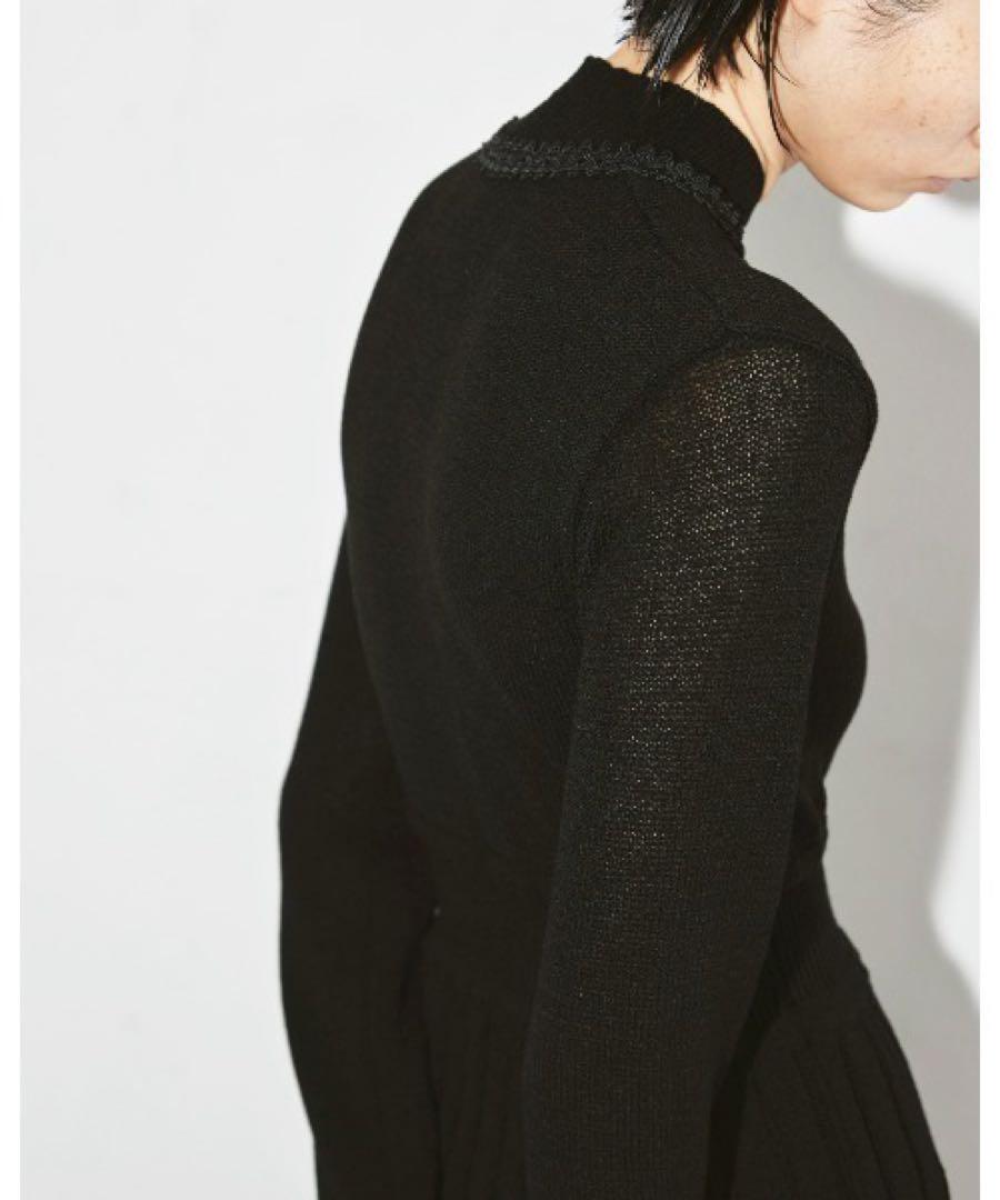 Blade Piping Knitdress トゥデイフル　ブラック