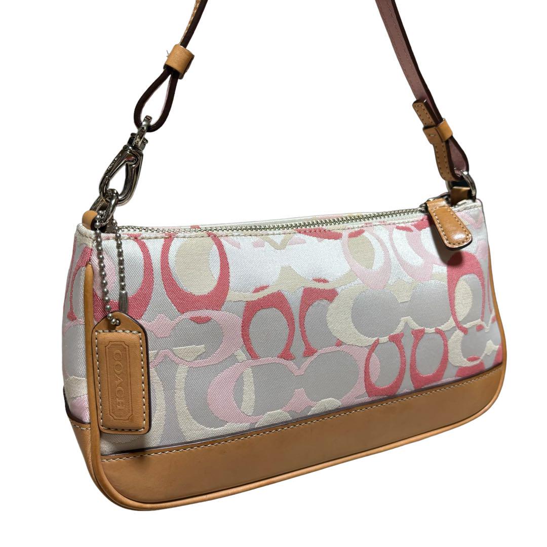 COACH アクセサリーポーチ ホワイト・グリーン A04J-7027 - メルカリ
