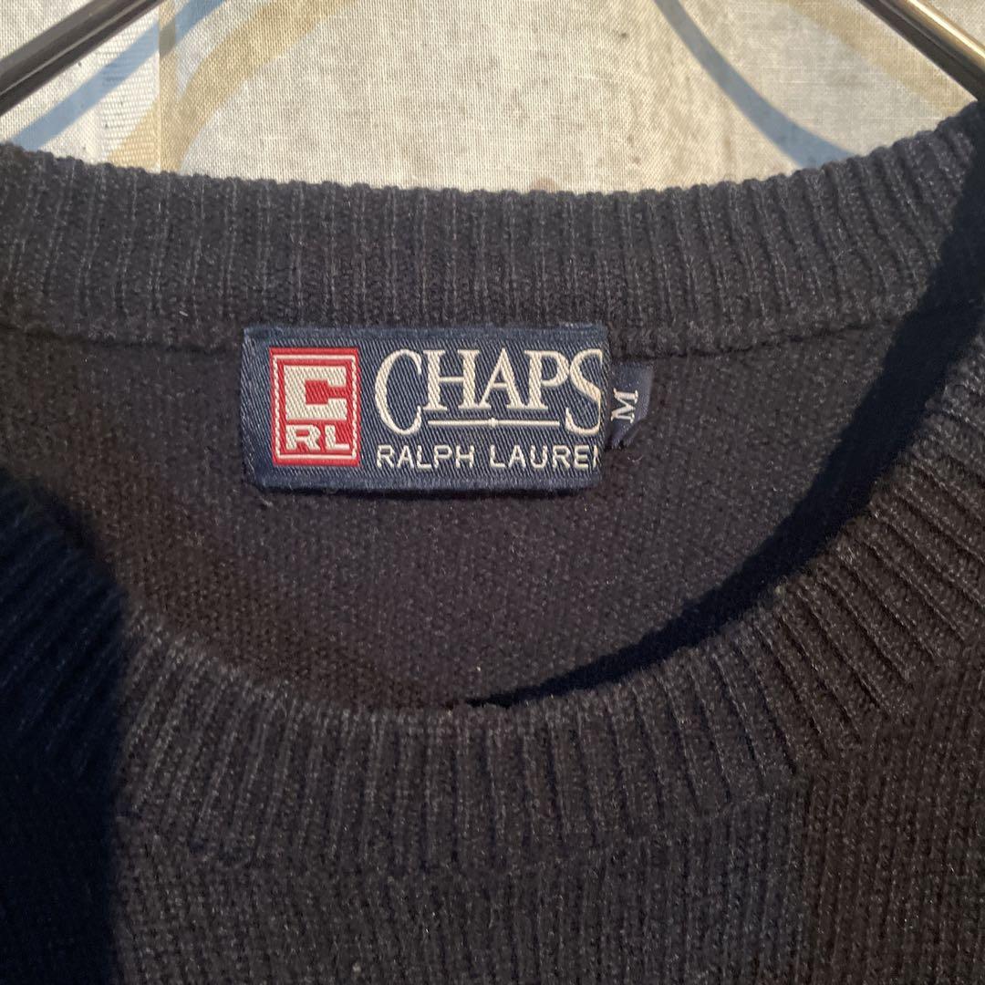 廃盤　CHAPS RALPH LAUREN 犬刺繍セーター 黒