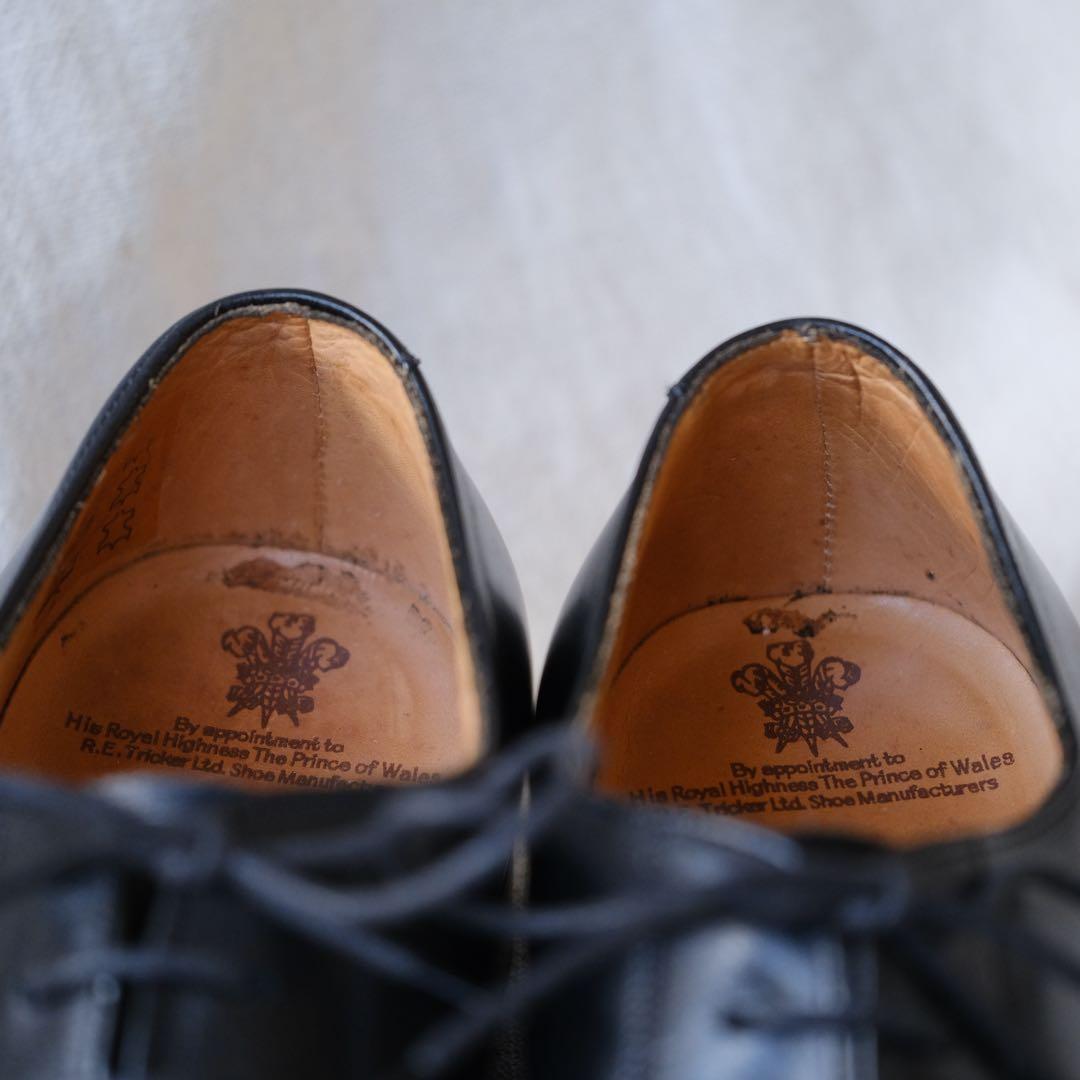 sトリッカーズ オックスフォードストレートチップ黒625cm・Tricker's