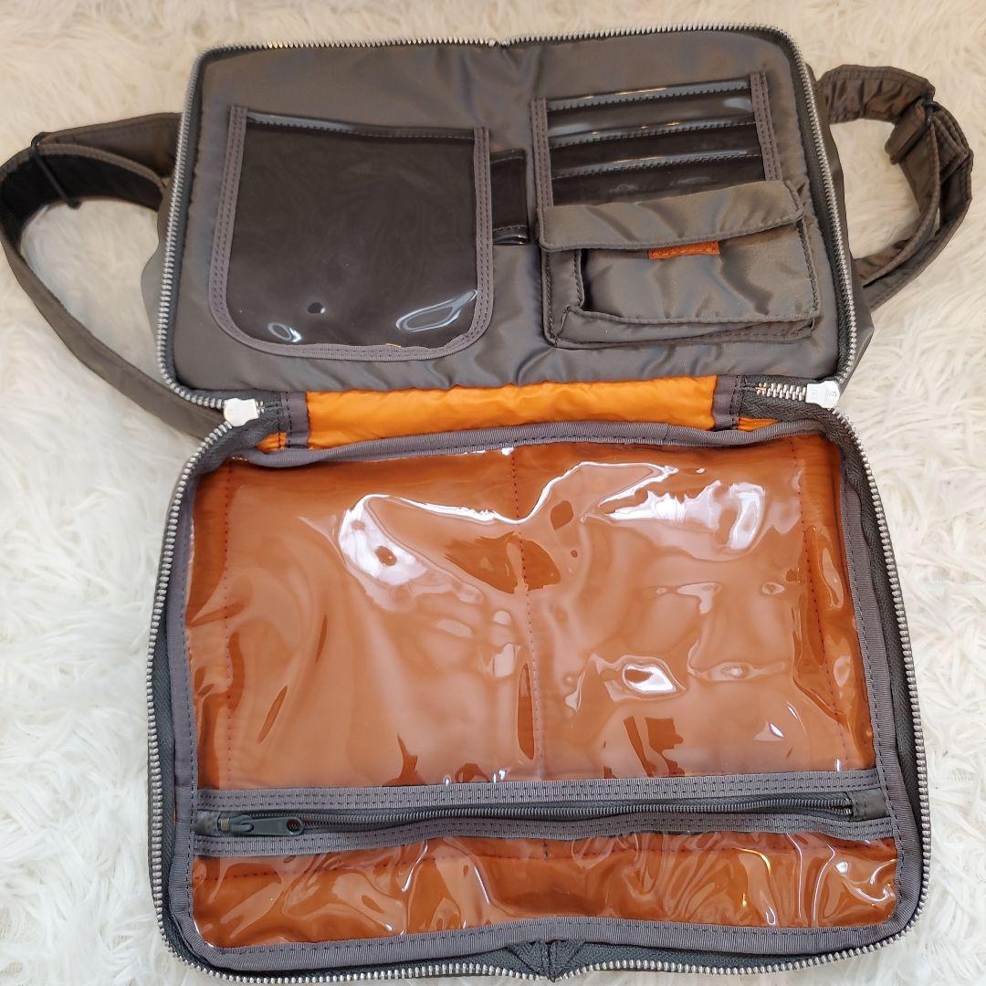 ⭐極美品⭐PORTER　タンカー　2層式　ショルダーバッグ　L　シルバーグレイ