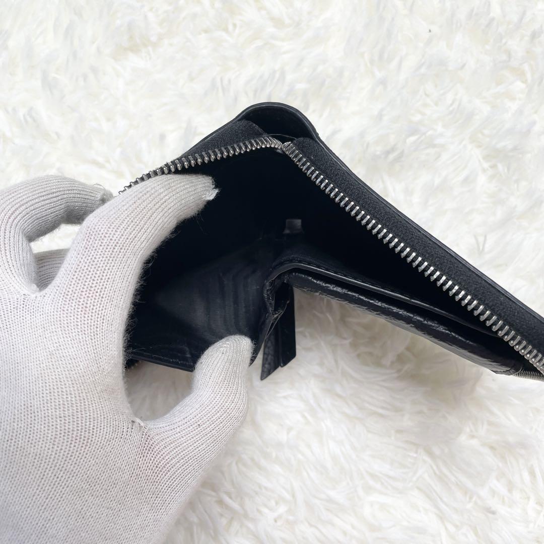 美品 マルジェラ 4ステッチ ミディアムスモールウォレット 折り財布 ラウンド